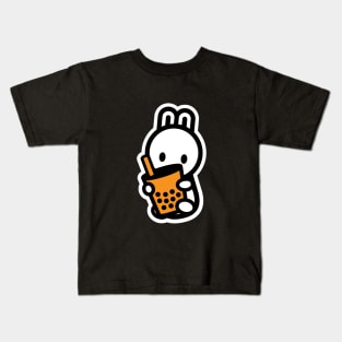 Bunny Rabbit Bubble Thai Milk Tea Boba Pearl Drink Animal Kids T-Shirt